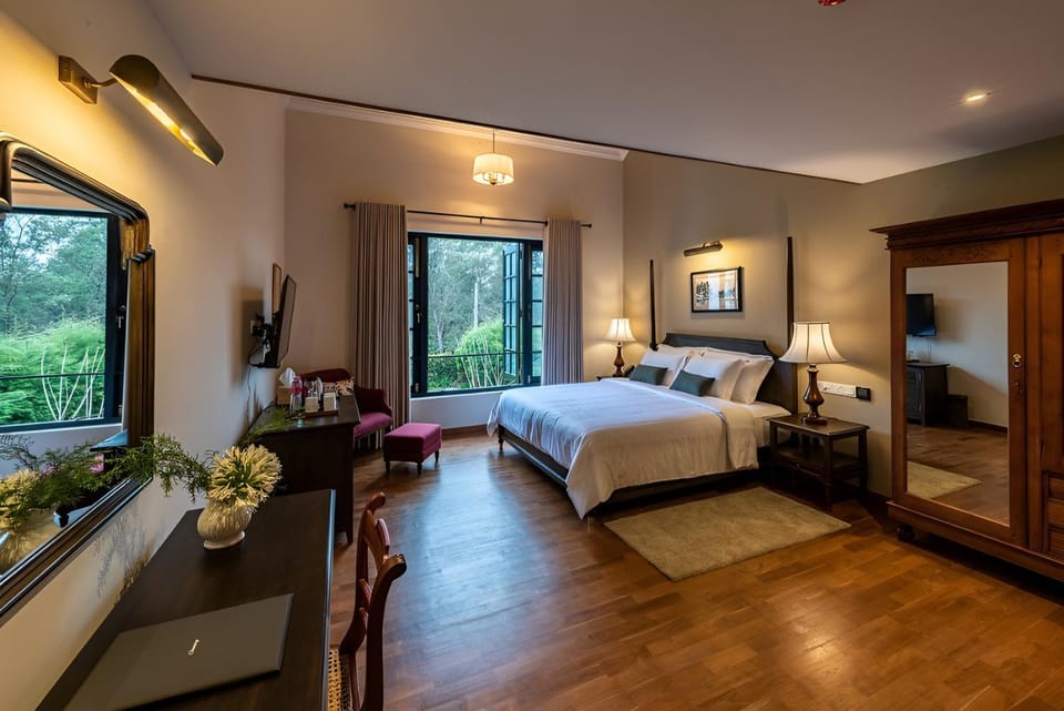 Bed, Garden, Photo of the whole room, Bedroom, Garden view