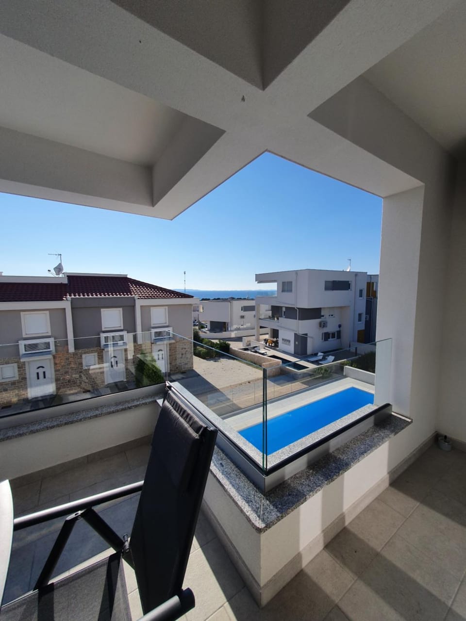 Balcony/Terrace, Pool view, Sea view