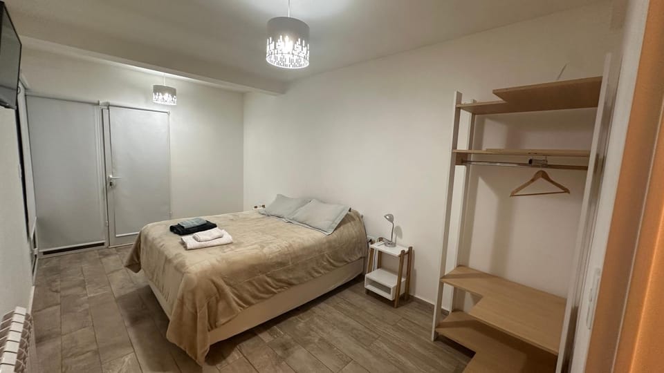 Bed, Photo of the whole room, Bedroom, towels, wardrobe
