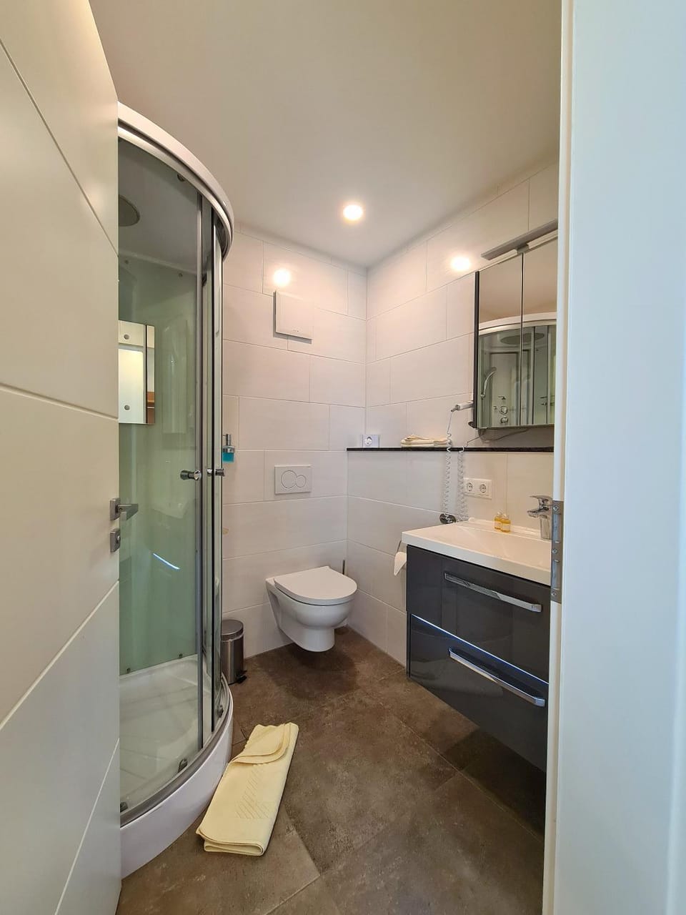 Shower, Toilet, Bathroom, towels