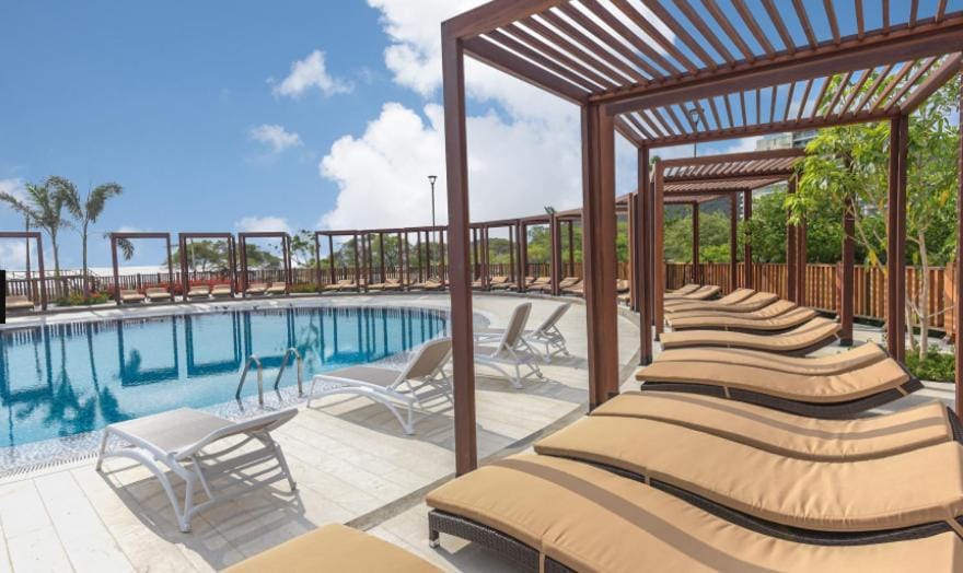 Pool view, Sea view, Swimming pool, sunbed
