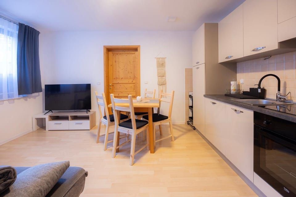 Living room, kitchen