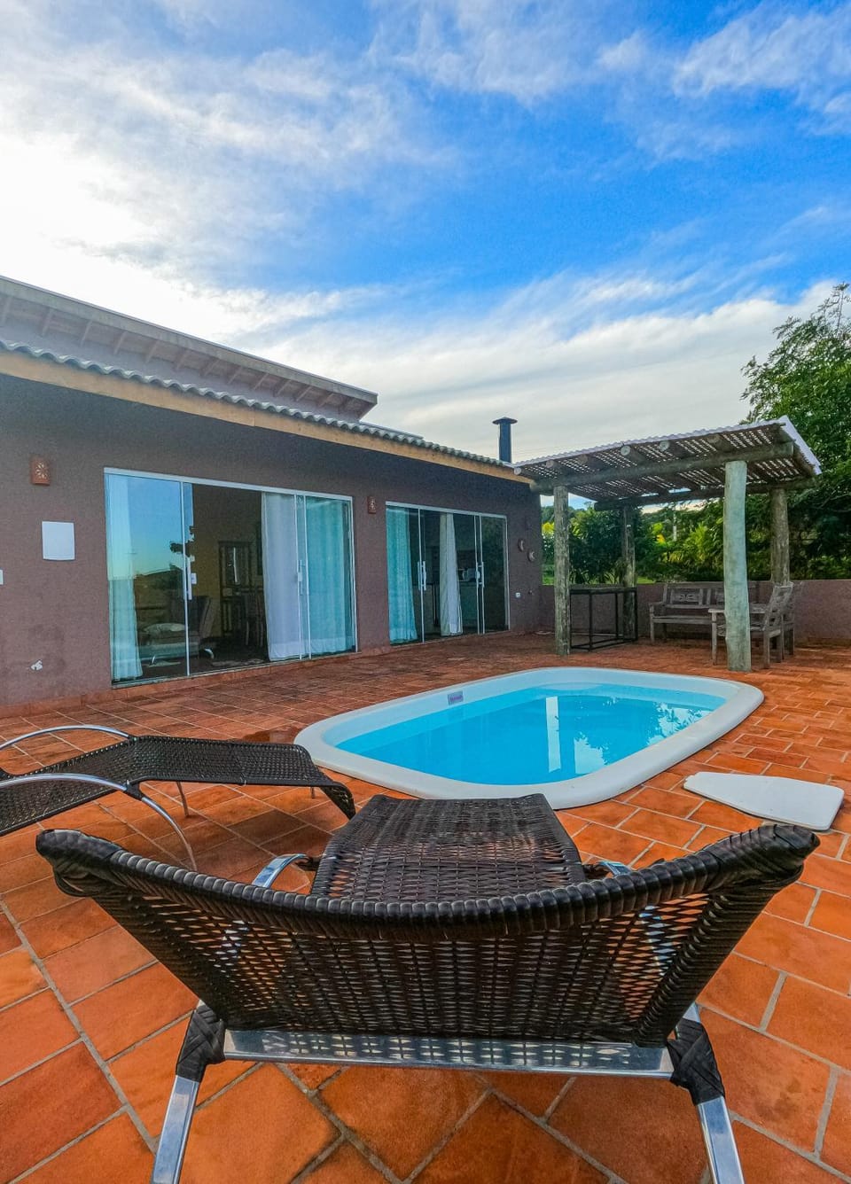 Property building, Patio, Swimming pool