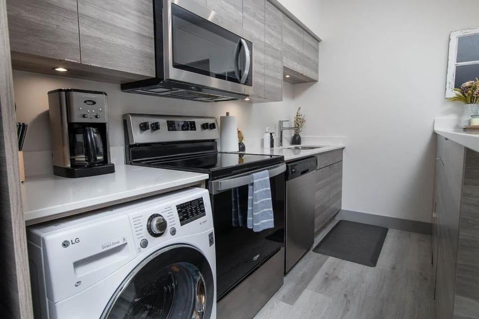 Coffee/tea facilities, Kitchen or kitchenette, dishwasher, minibar, pet friendly, stove, washing machine, dryer