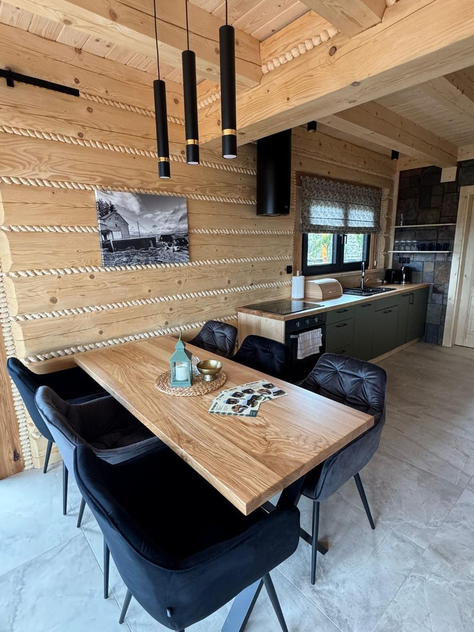 Kitchen or kitchenette, Living room, Dining area