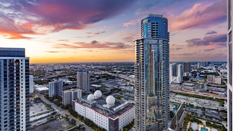 City view, Sunset