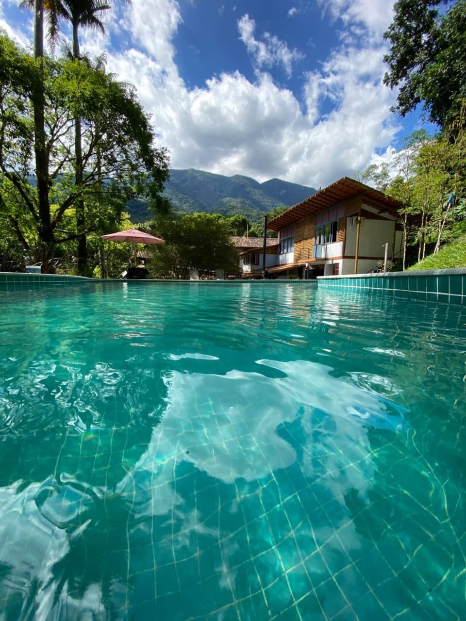 Property building, Natural landscape, Mountain view, Pool view, Swimming pool
