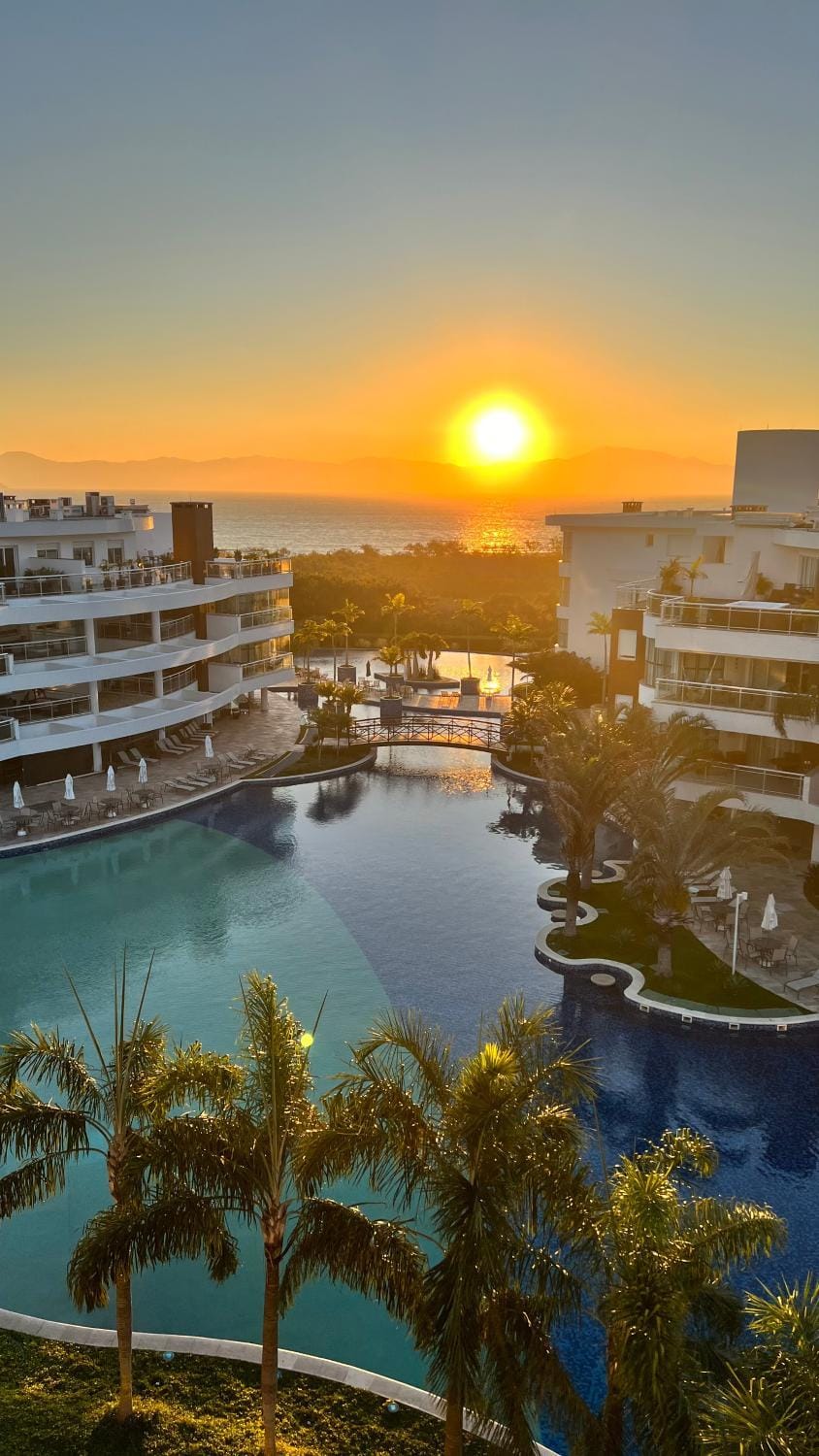 Nearby landmark, Natural landscape, Pool view, Swimming pool, Sunset