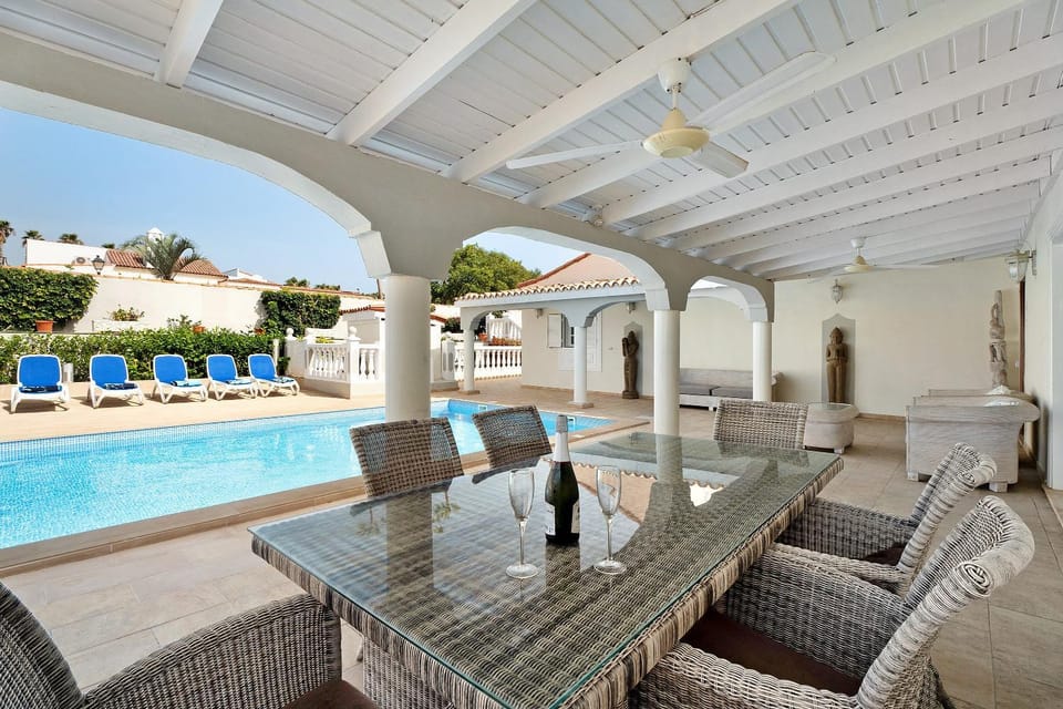 Property building, Living room, Swimming pool