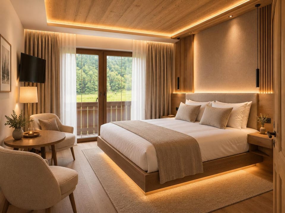 Bed, TV and multimedia, Photo of the whole room, Bedroom