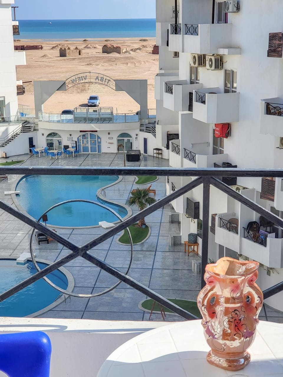 Balcony/Terrace, Pool view, Sea view