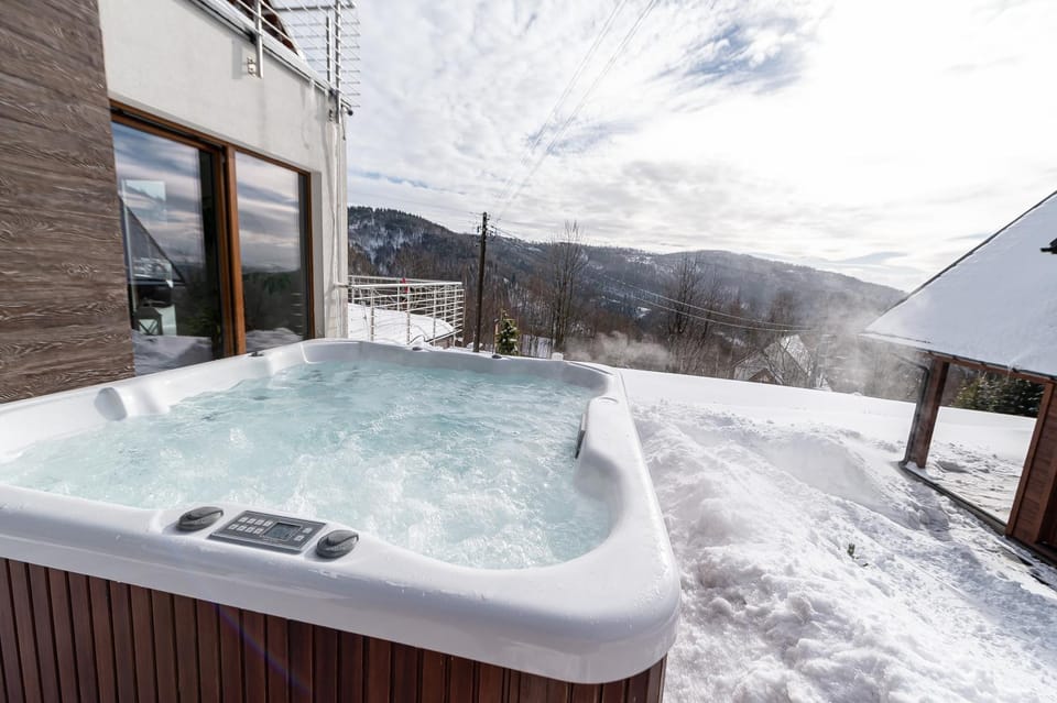Day, Natural landscape, Winter, Hot Tub, Mountain view