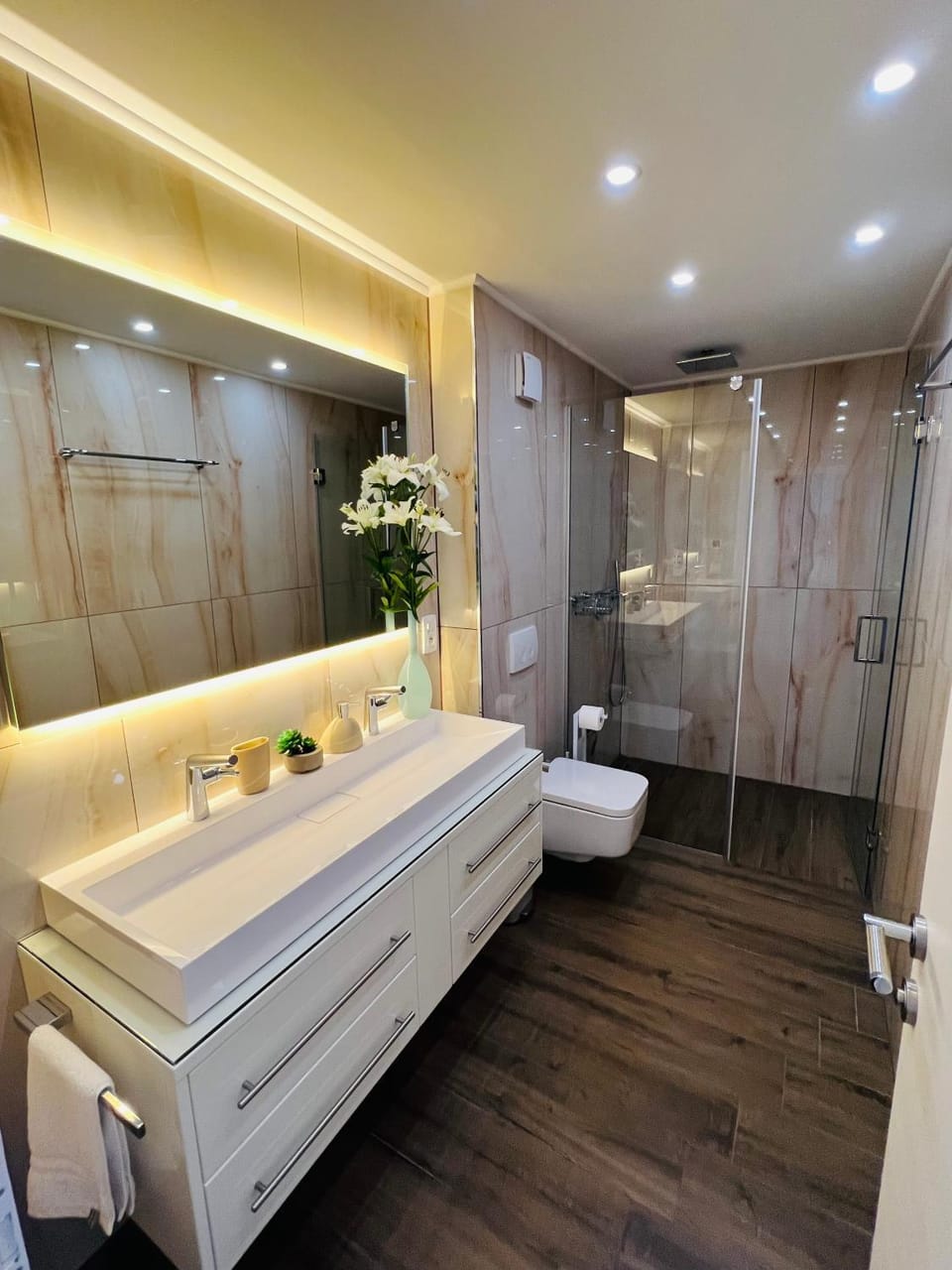 Shower, Toilet, Bathroom, towels