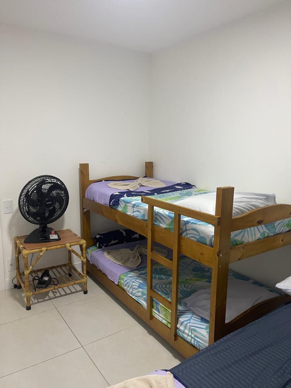 Bedroom, bunk bed, fireplace