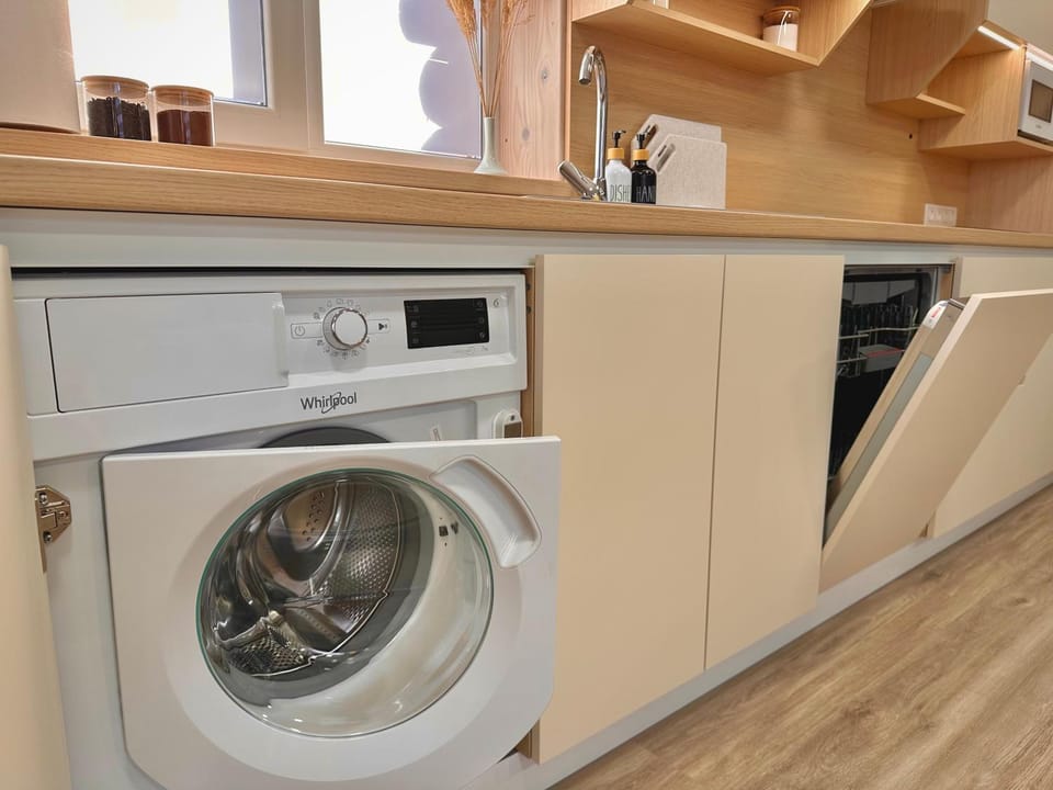 dishwasher, washing machine, kitchen
