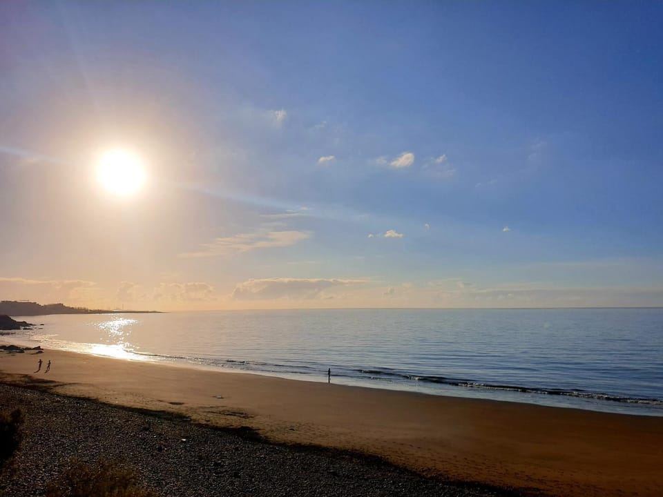 Natural landscape, Beach, Sunrise