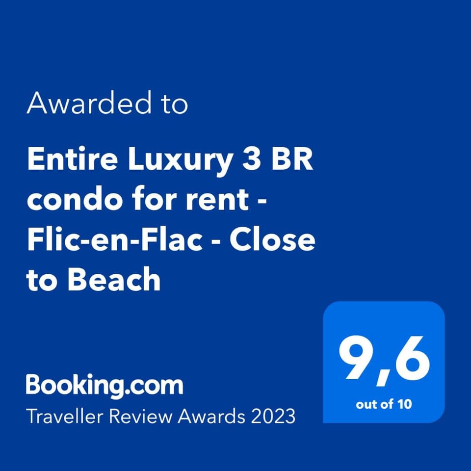 Entire Luxury 3 BR condo for rent - Flic-en-Flac - Close to Beach Apartment in Flic en Flac