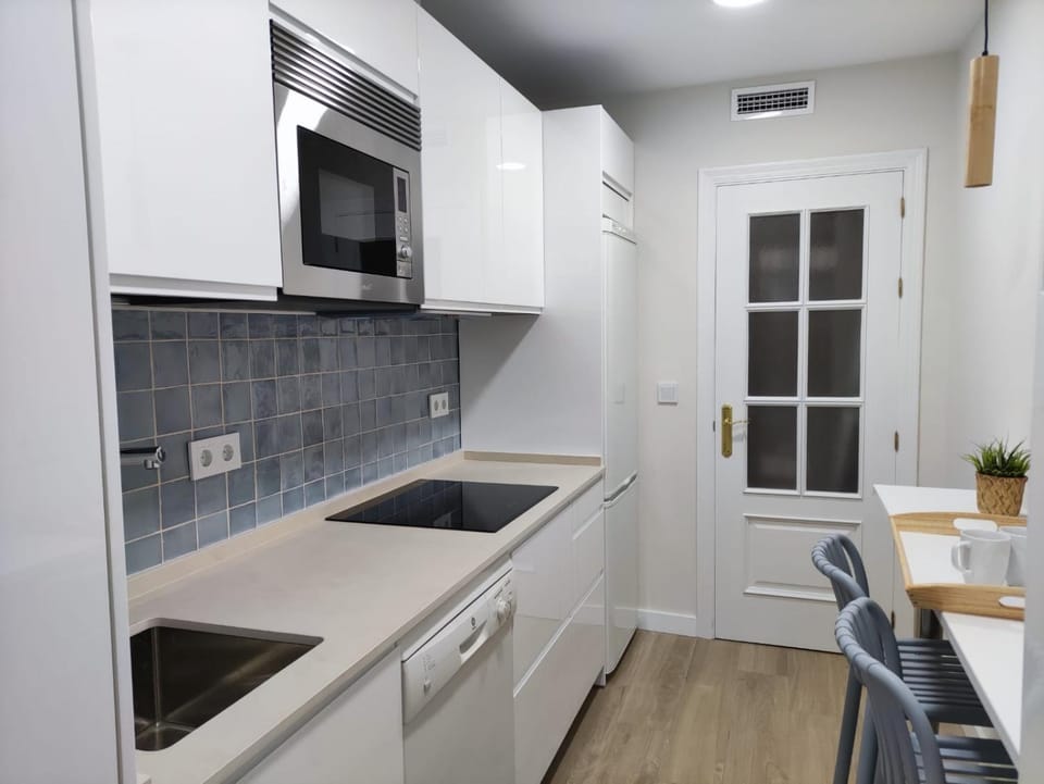 Kitchen or kitchenette, dishwasher, minibar, stove