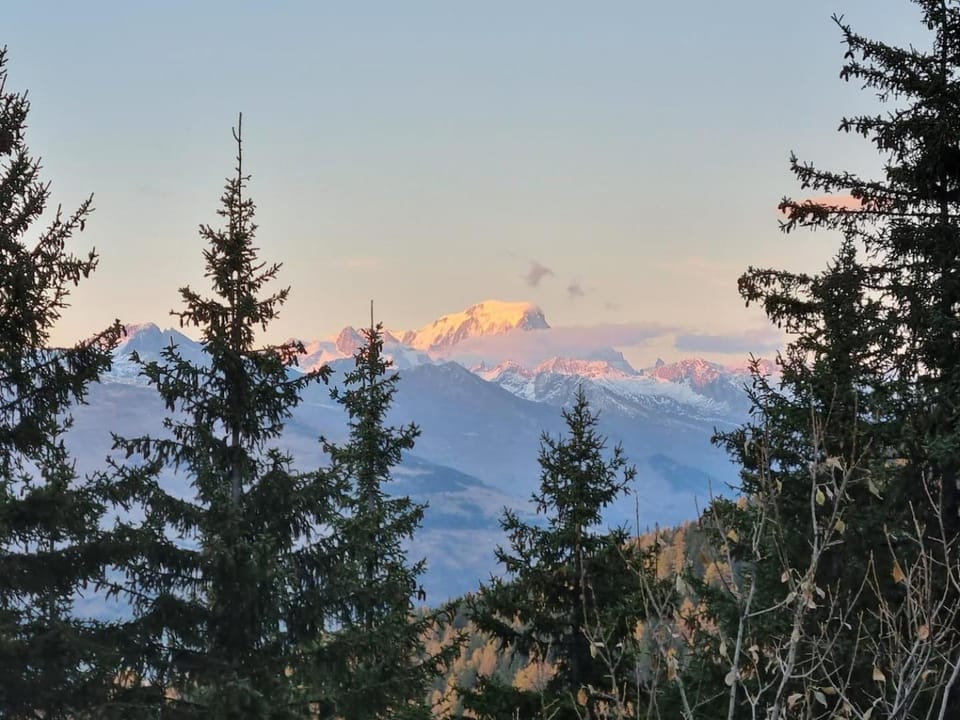 Natural landscape, Mountain view, Sunset