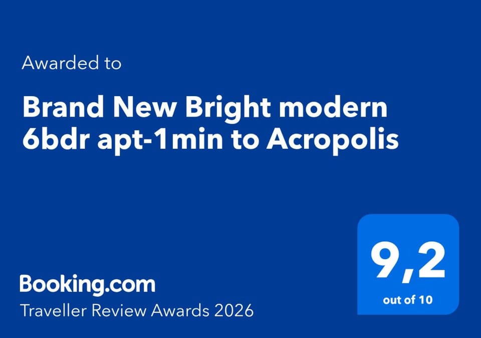 Brand New Bright modern 6bdr apt-1min to Acropolis Apartment in Athens