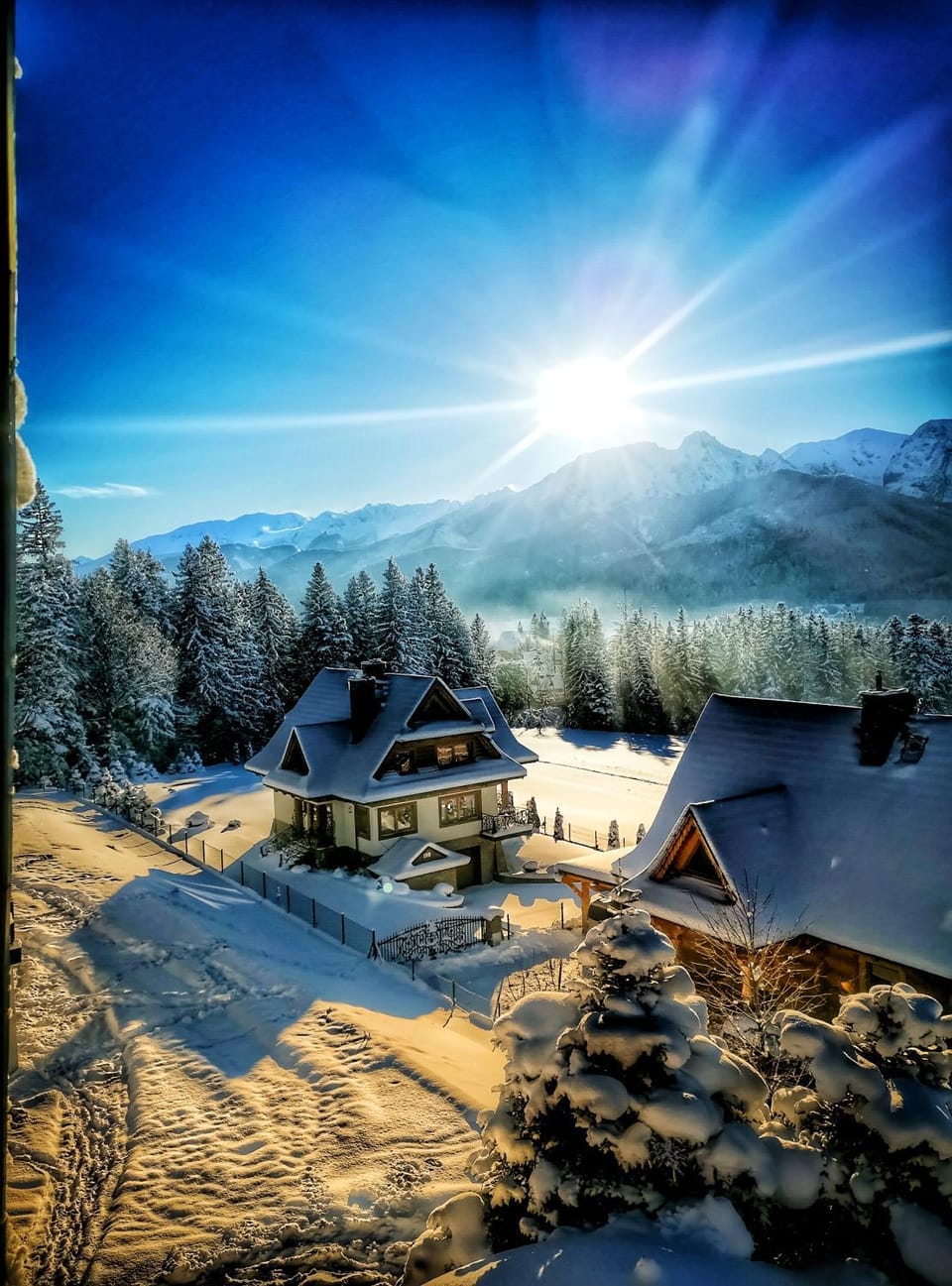 Day, Natural landscape, Winter, Mountain view