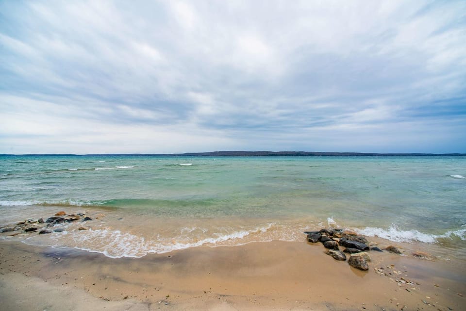 Crystal Lake Hillside with Private Sandy Beach House in Crystal Lake