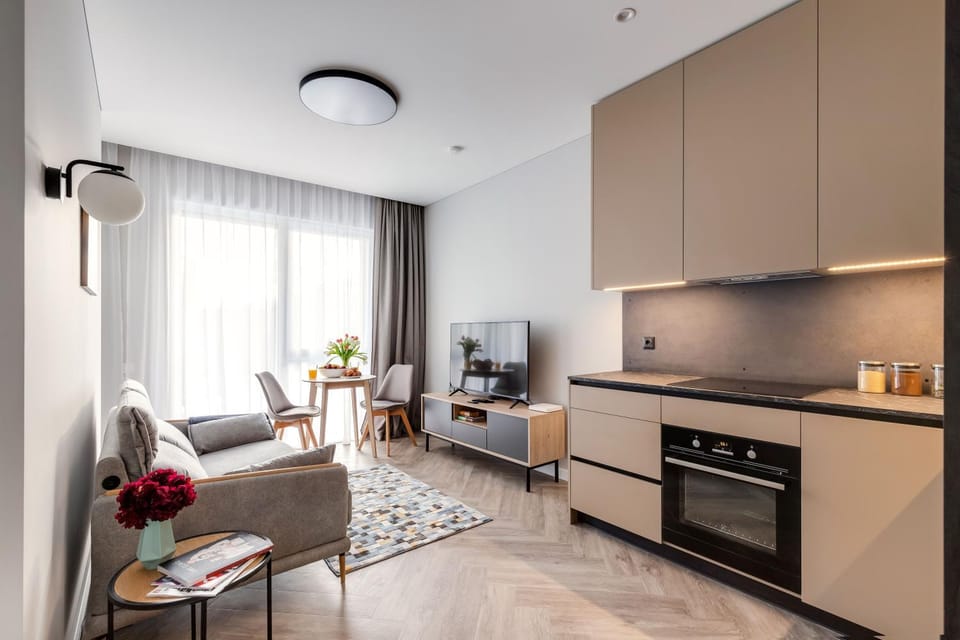 Kitchen or kitchenette, Living room