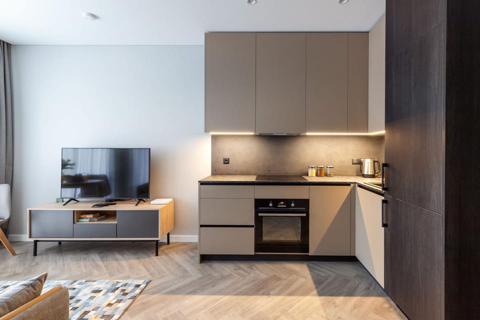 Kitchen or kitchenette, Living room