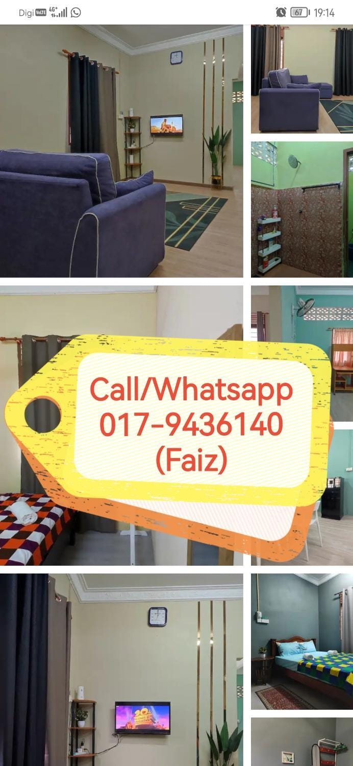 Kubang Kerian DECO HOMESTAY 3Bedroom2Bathroom Aircond Wifi House in Malaysia