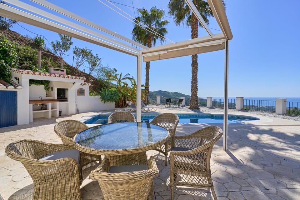 Property building, Living room, Swimming pool