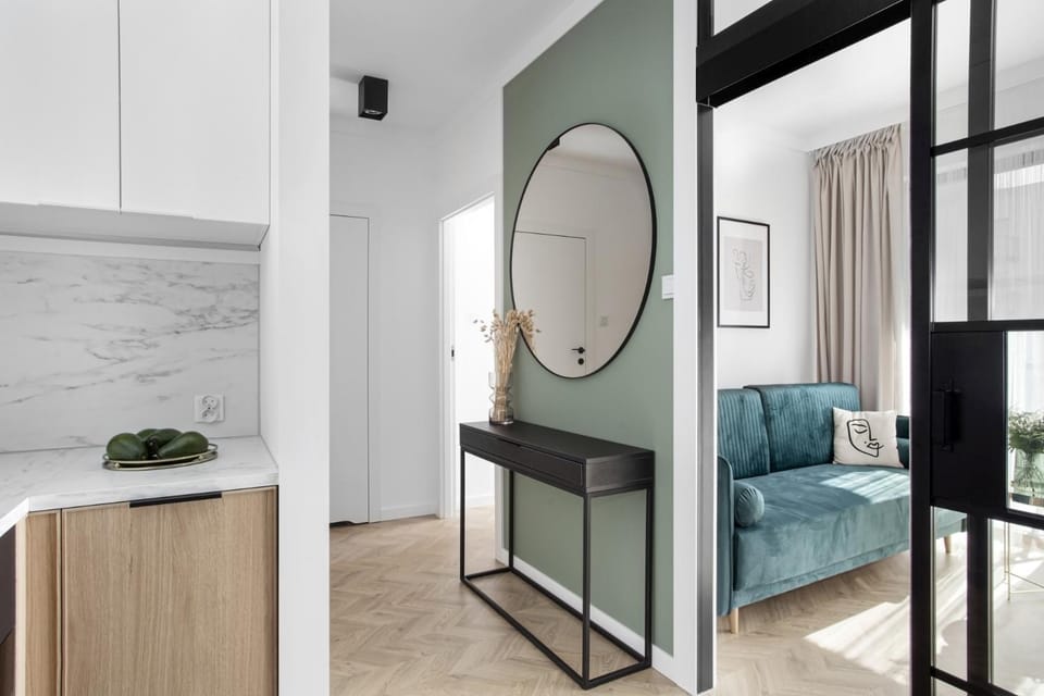 Kitchen or kitchenette, Living room, Seating area