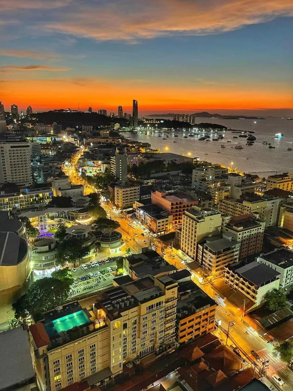 Night, City view, Sea view, Street view, Sunrise, Sunset