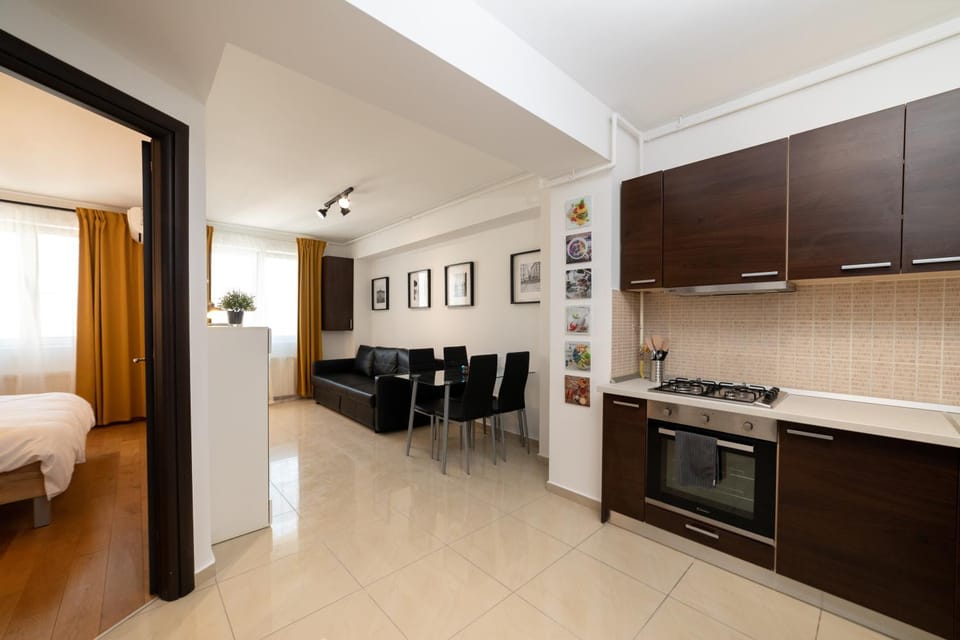Bed, Seating area, Dining area, Bedroom, kitchen