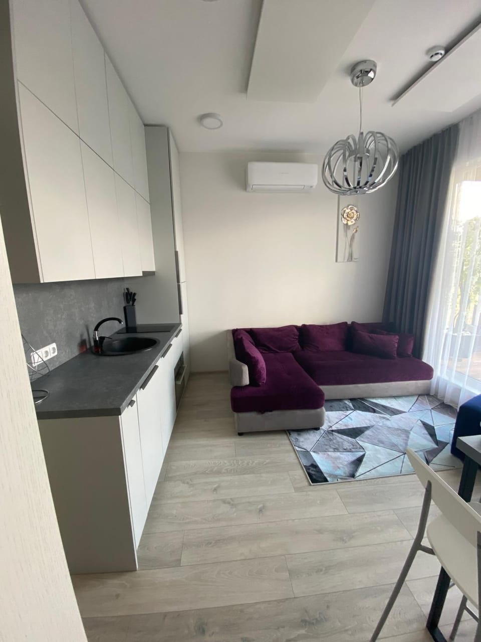 Living room, kitchen