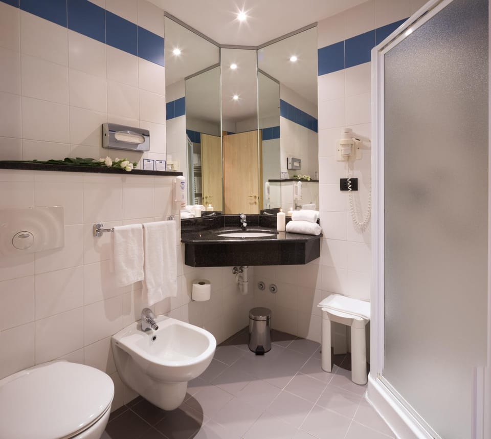 Shower, Toilet, Bathroom, bidet, towels