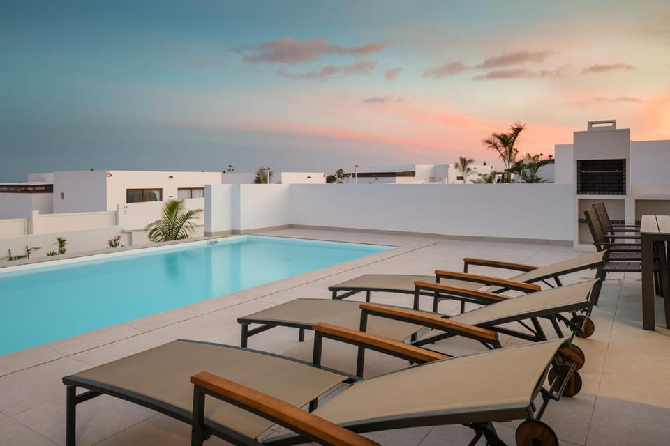 Swimming pool, Sunset