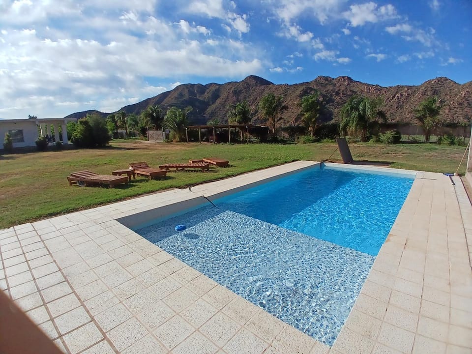Spring, Day, Natural landscape, Mountain view, Pool view, Swimming pool, sunbed