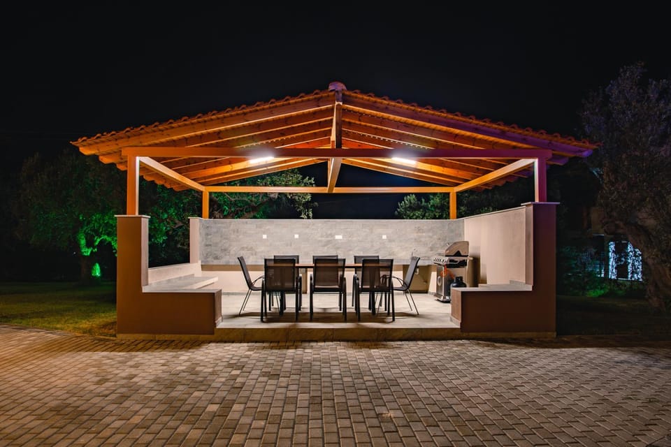 Patio, Night, Dining area