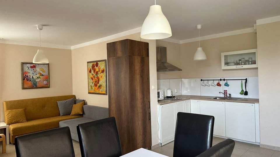Kitchen or kitchenette, Living room, Dining area