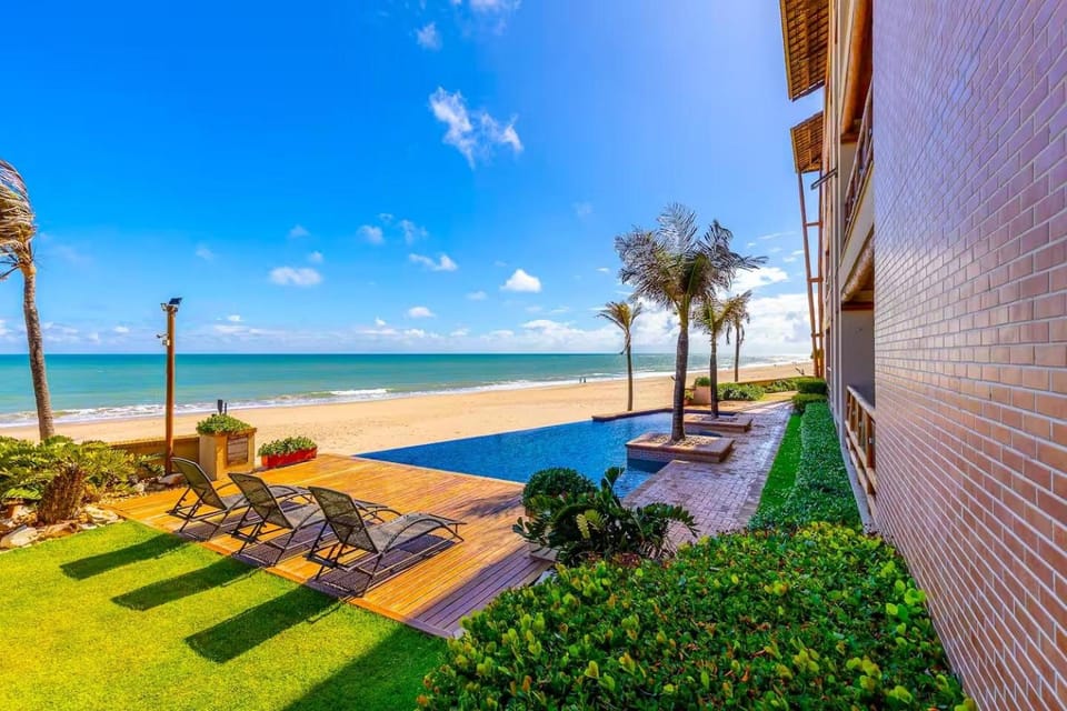Patio, Beach, Sea view, Swimming pool, sunbed