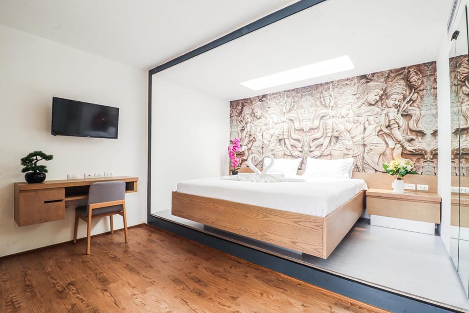 Bed, Photo of the whole room, Bedroom, hair dresser