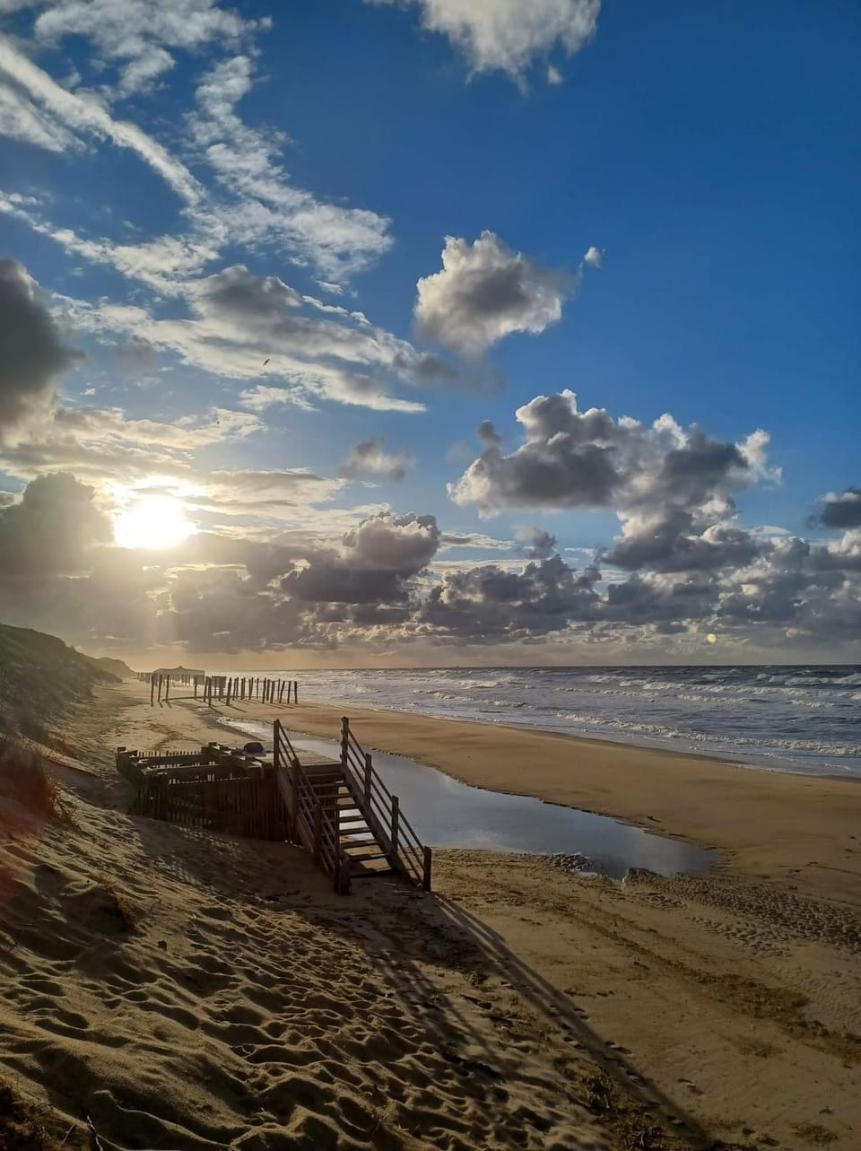 Nearby landmark, Natural landscape, Beach, Sunset