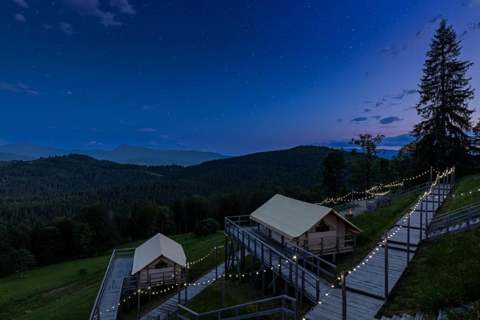 Bukovel Glamping Luxury tent in Ukraine