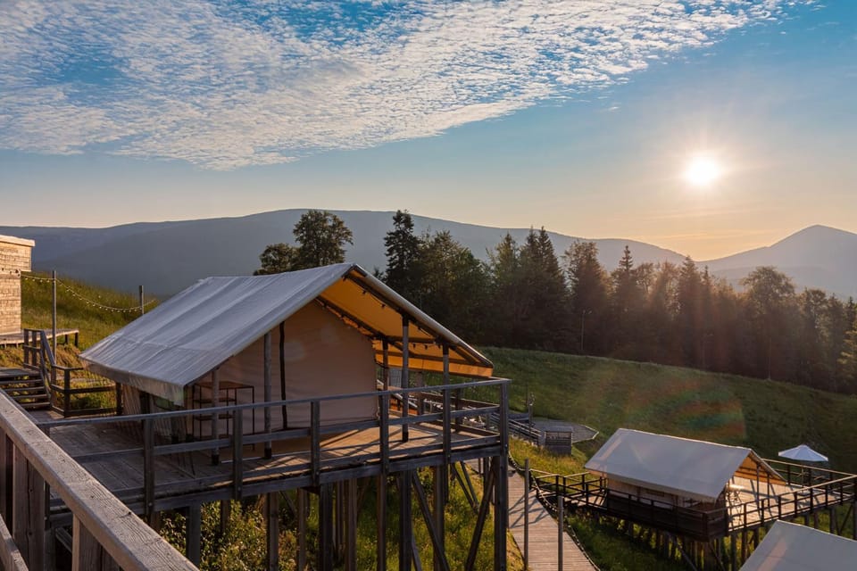 Bukovel Glamping Luxury tent in Ukraine
