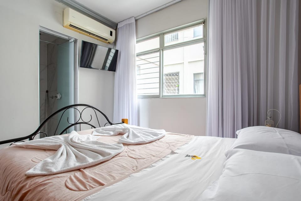 Bed, Bathroom, Bedroom, towels, air conditioner