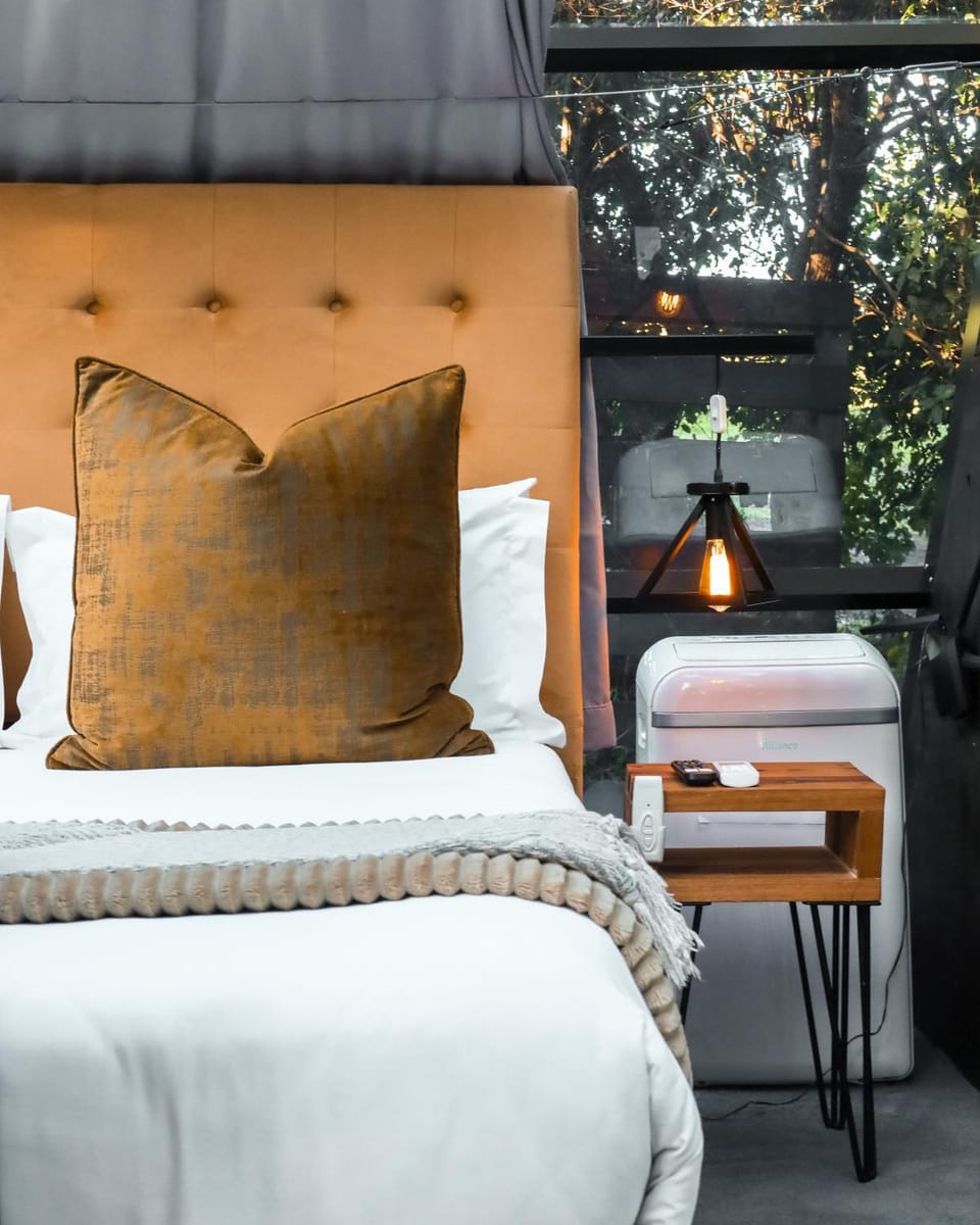 Bed, Decorative detail, Bedroom, air conditioner