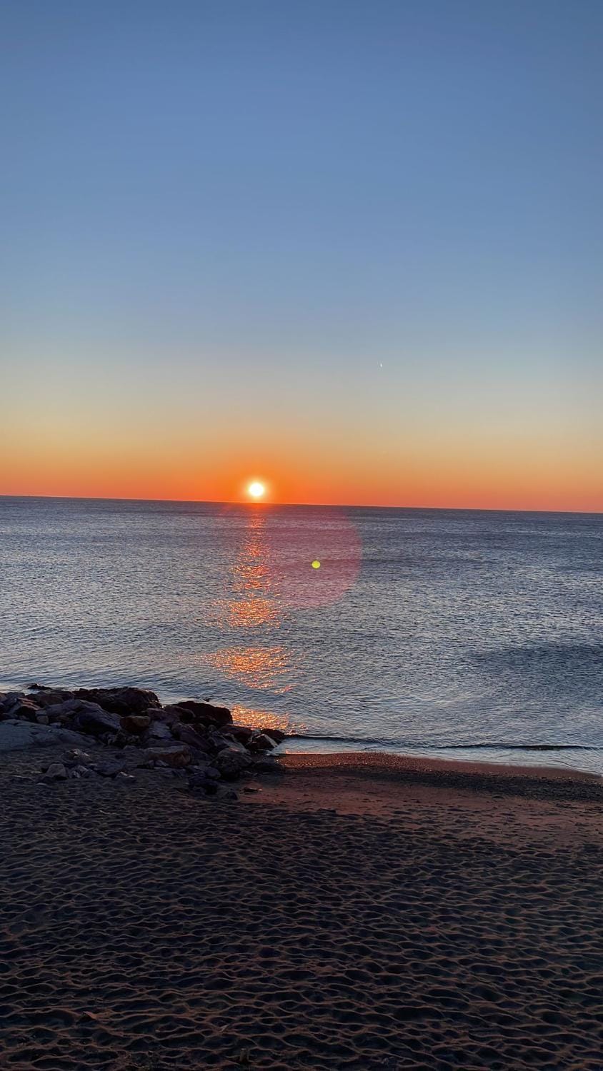 Natural landscape, Beach, Sea view, Sunrise
