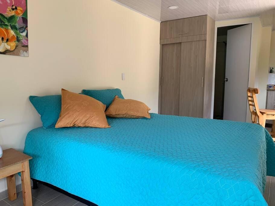 Bed, Living room, Photo of the whole room, Seating area, Bedroom