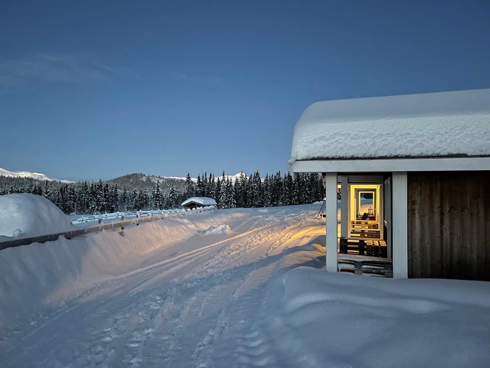 Property building, Winter, View (from property/room), Mountain view