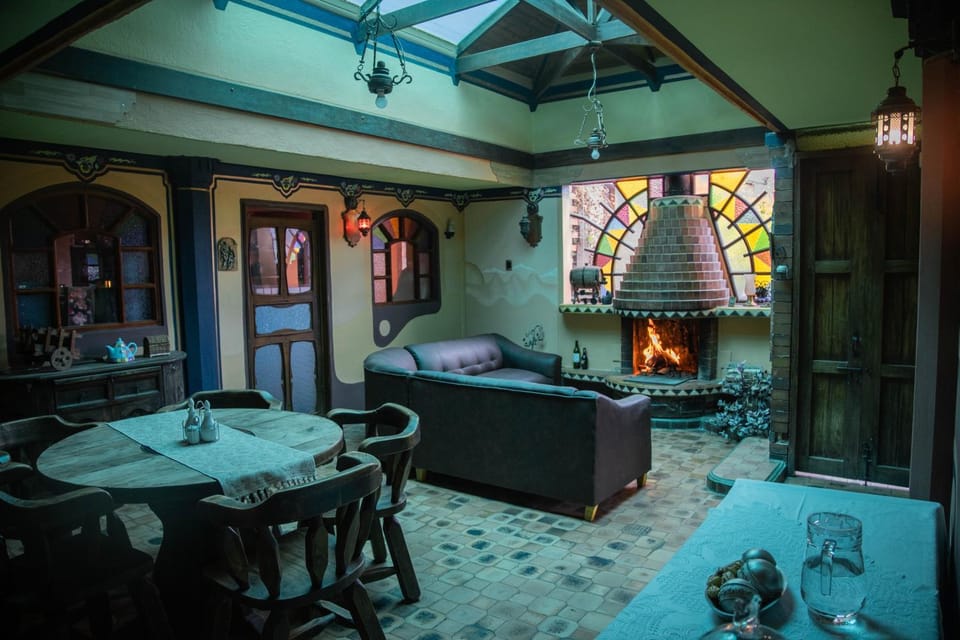 Living room, Dining area, flat iron